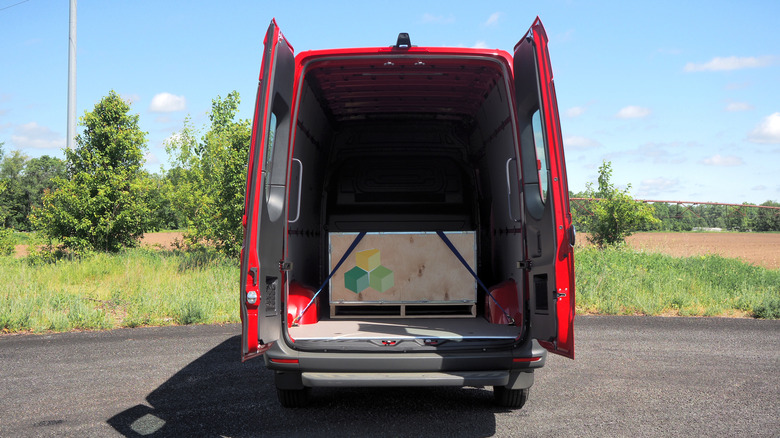 Mercedes eSprinter rear doors open