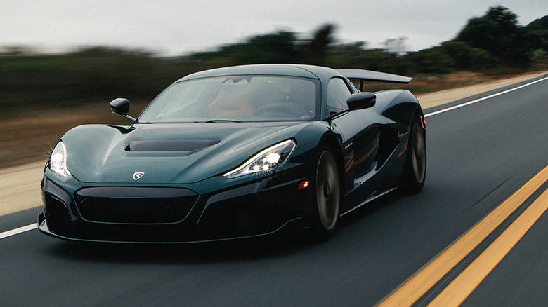 Rimac Nevera on the roads of Monterey, California