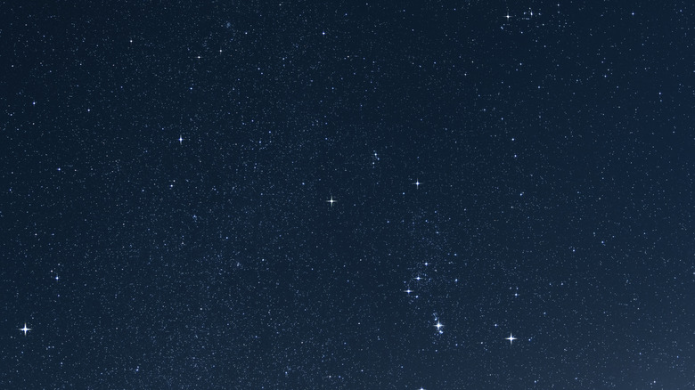 Star constellation in the night sky
