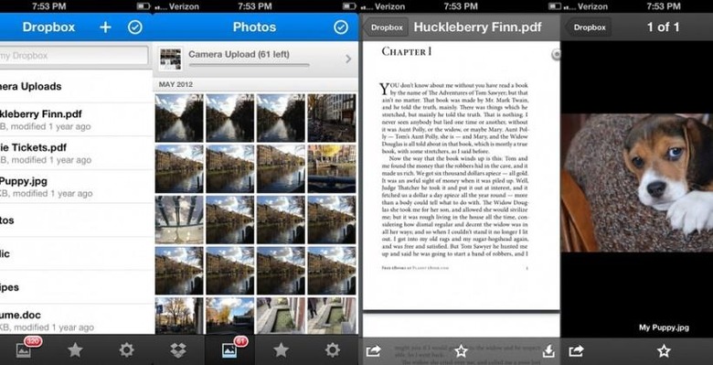Dropbox for iOS offers new notifications and a pdf reader
