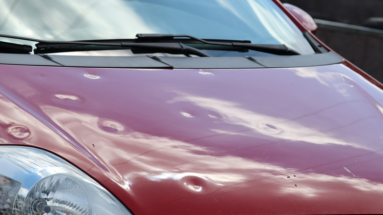 hail damage on hood