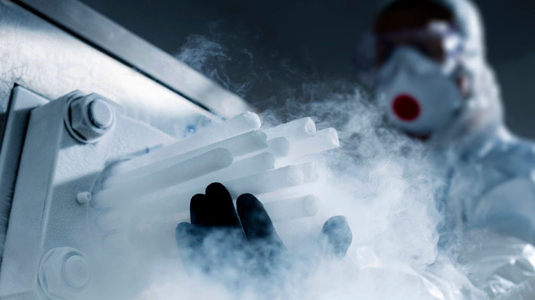 dry ice being made