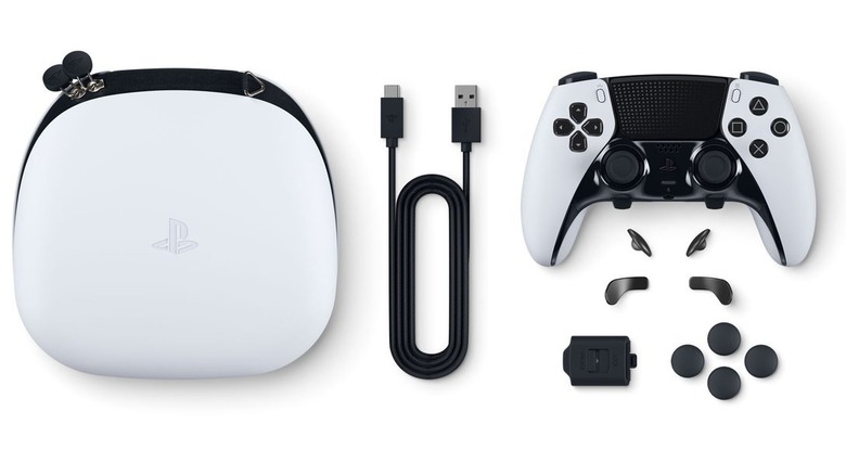 Sony DualSense Edge controller with carrying case cable and parts
