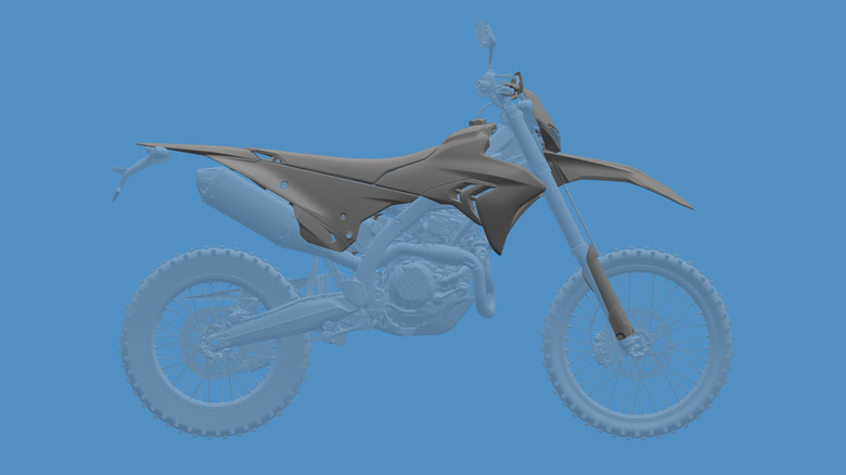 Rendering of design features of the Ducati Desmo450 EDS