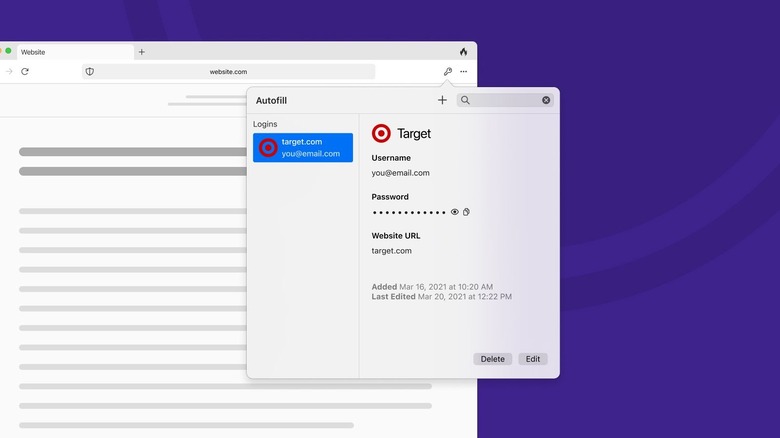 Password manager in DuckDuckGo