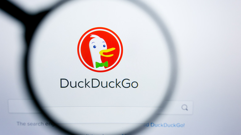 DuckDuckGo logo on display