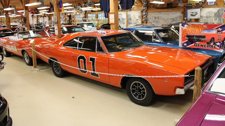 The General Lee from "The Dukes of Hazzard" in a museum