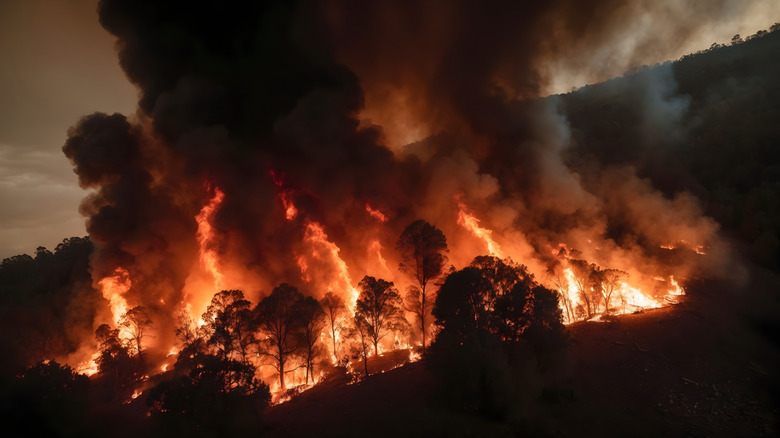 A severe wildfire