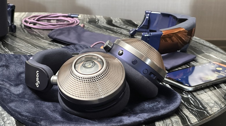 Dyson Zone headphones table