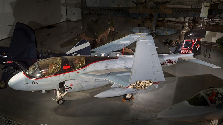 Marine Corps Prowler on display