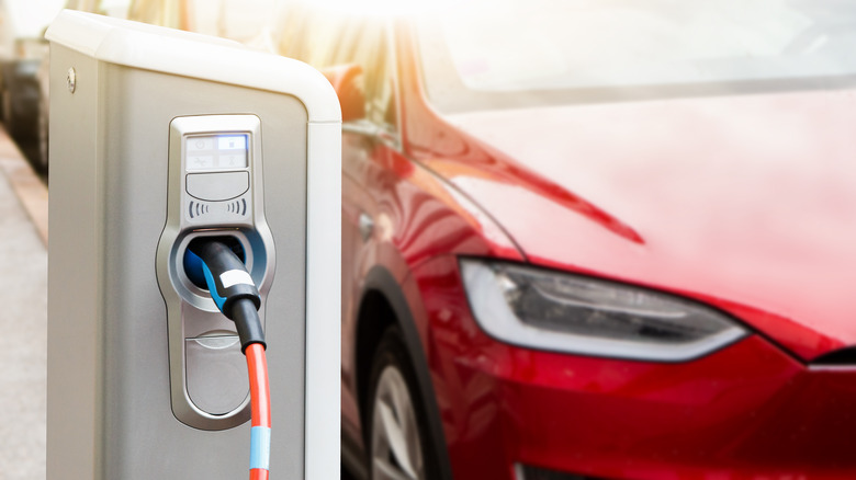 EV charging at a station