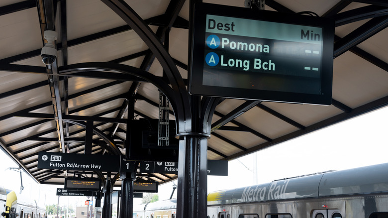 The new Pomona North station on the LA Metro light rail system