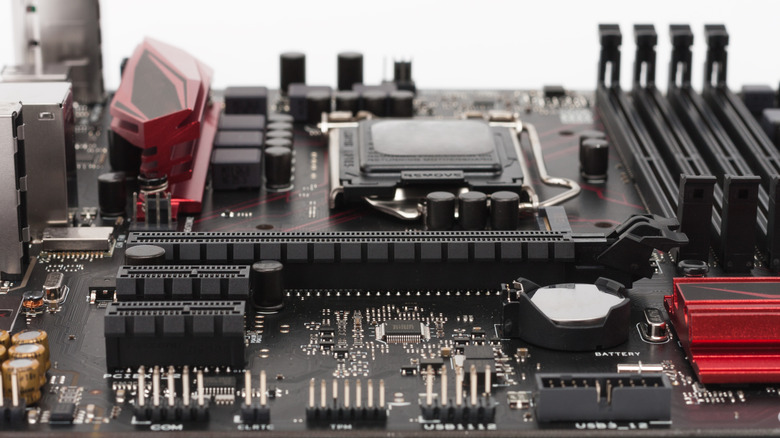 Close up of ATX motherboard