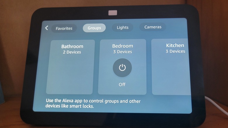 Echo Show 8 smart home menu