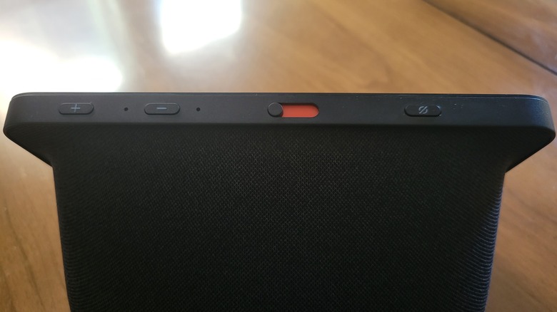 Echo Show 8 microphones and mute button