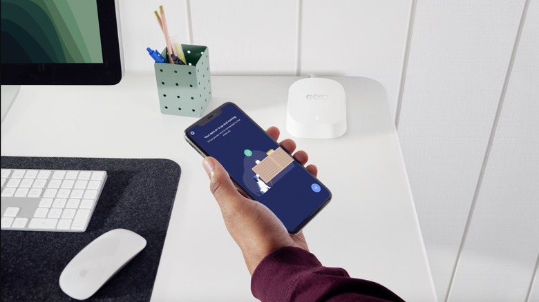 Three Eero Pro 6E routers. 
