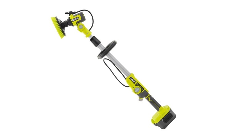 The 18V One+ Soap Dispensing Telescoping Scrubber by Ryobi