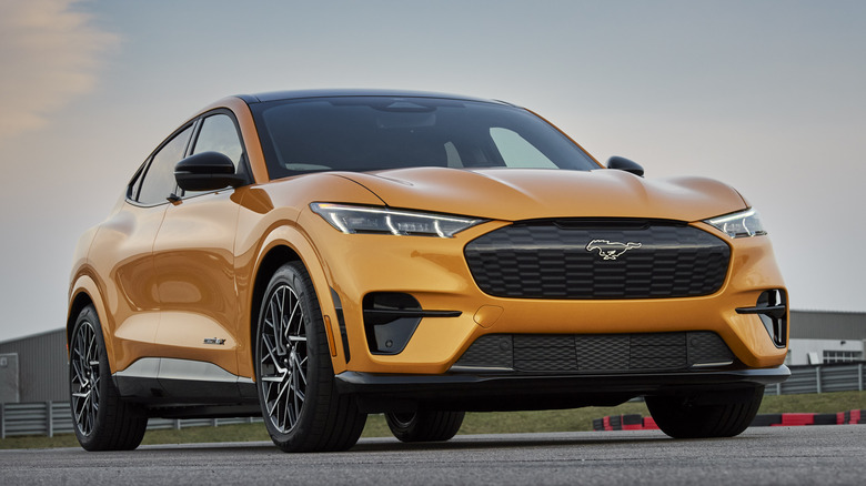 2023 Ford Mustang Mach E at racetrack