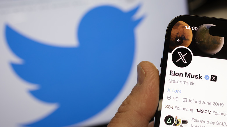 elon musk x profile twitter logo