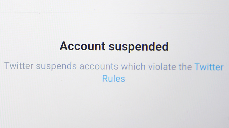 Twitter ban suspension