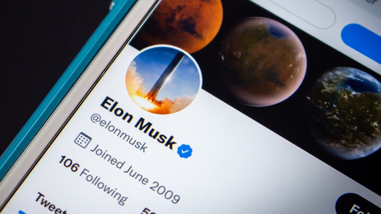 Elon Musk's Twitter account