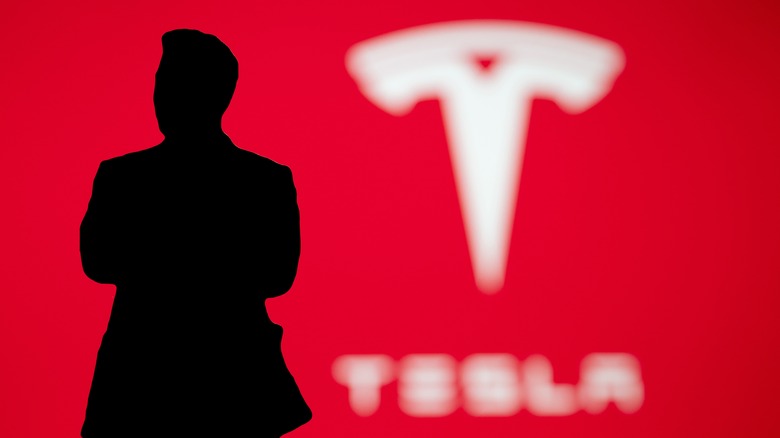 Tesla Elon Musk silhouette
