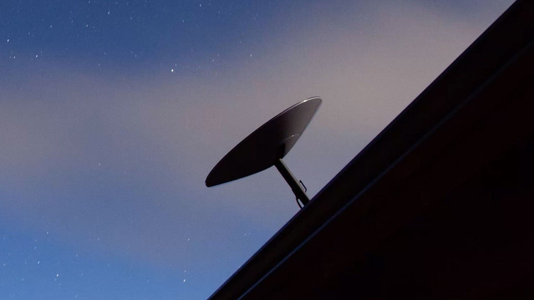 Starlink dish on home roof