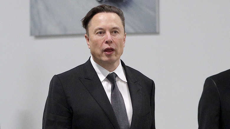 Elon Musk before an event.