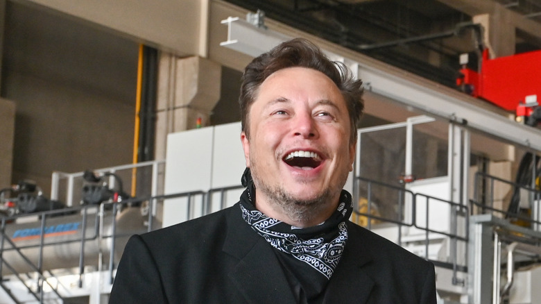 Elon Musk laughing