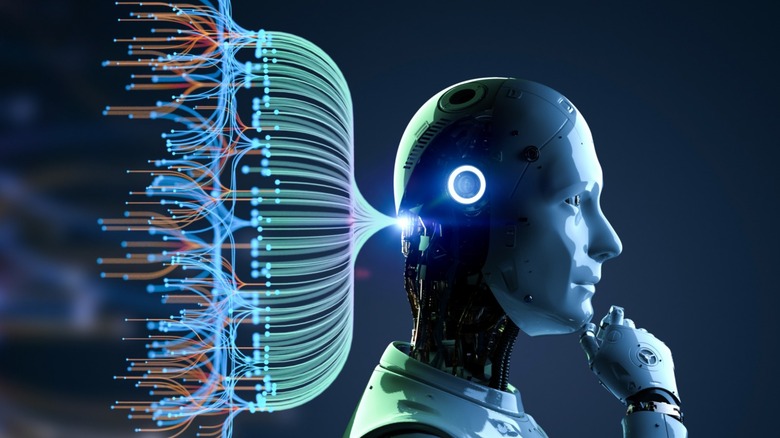 Depiction of a machine brain.