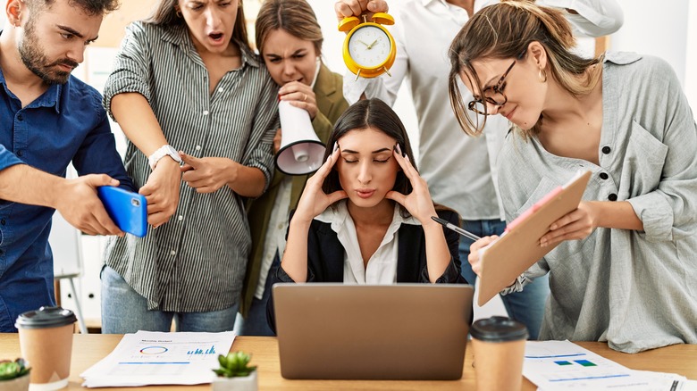 Stressed out office worker