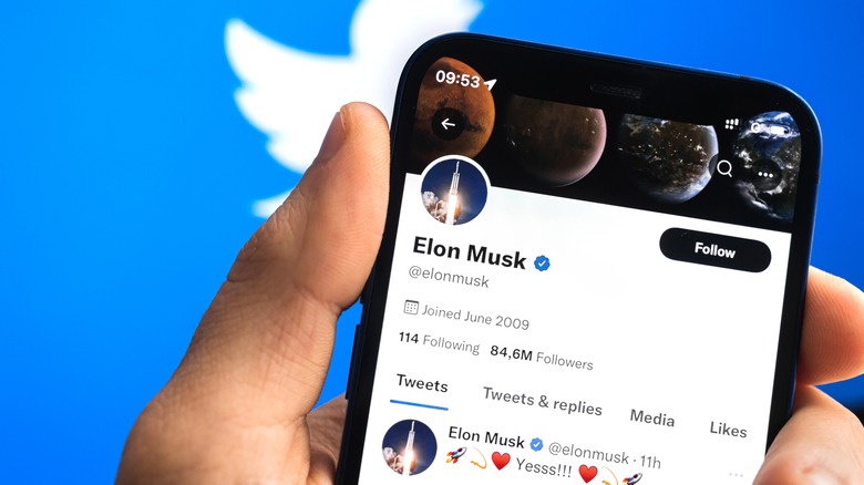 Elon Musk Twitter profile