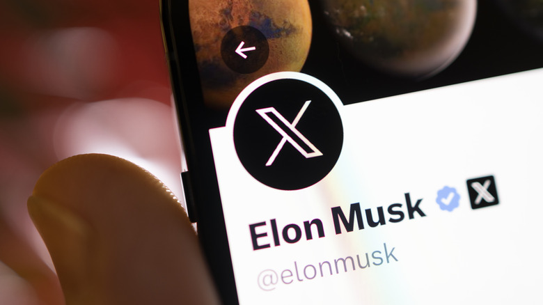 Elon Musk X account smartphone