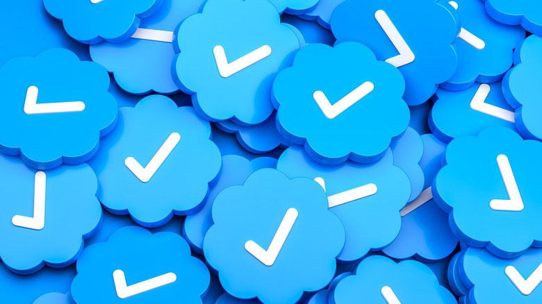 Twitter blue checkmark collage