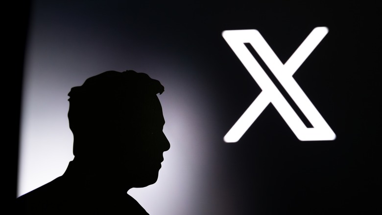 Elon Musk X silhouette