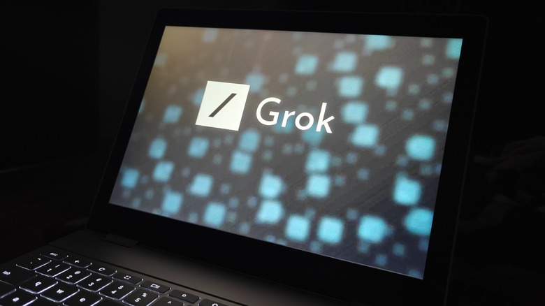 Grok AI on a laptop