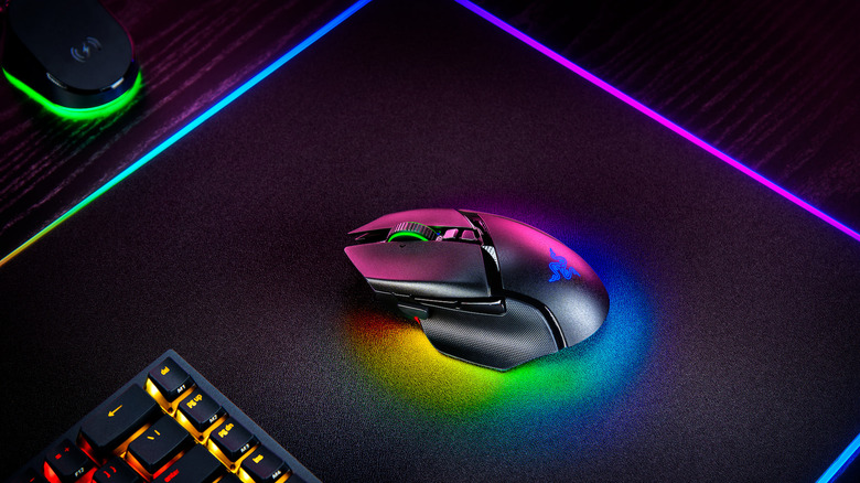 The Razer Basilisk V3 Pro mouse on a table