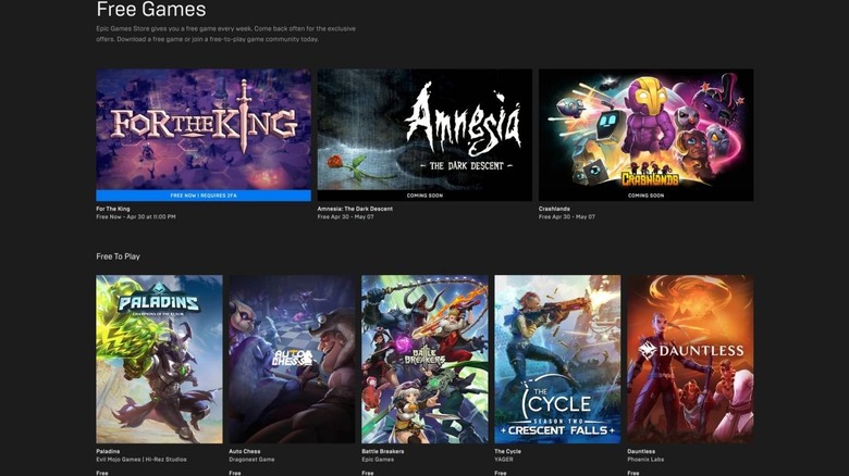 Epic Games Store Free Games