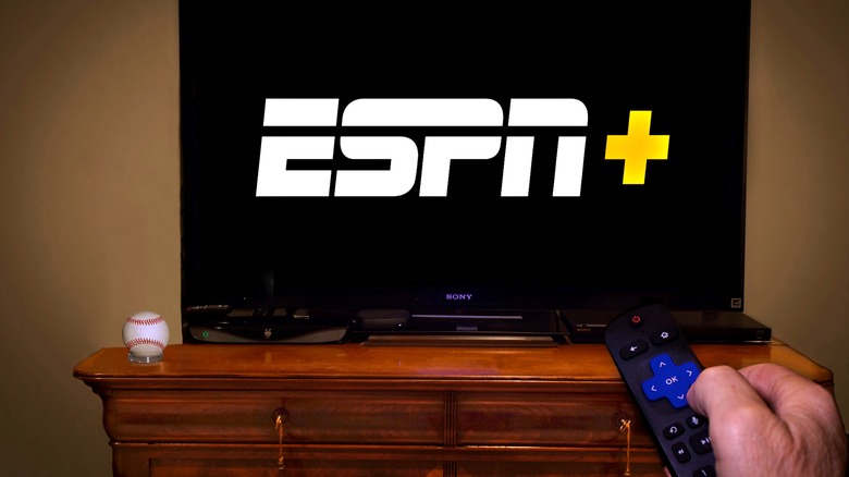 ESPN+ on a TV