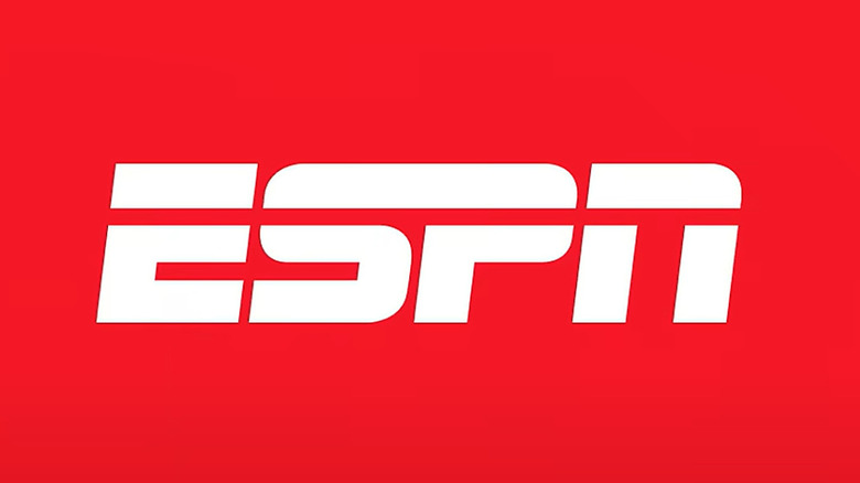 The classic ESPN logo stands out against its iconic red background.