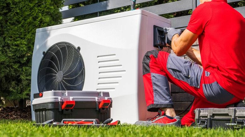technician working on HVAC