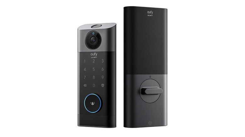 The Eufy Security Video Smart Lock combo pictured together.