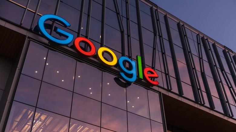 Google logo building