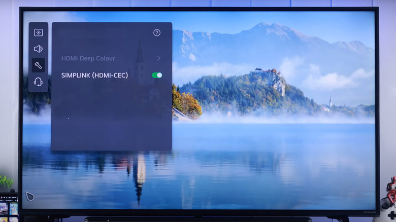 A user turns on the HMI-CEC settings on their LG TV.