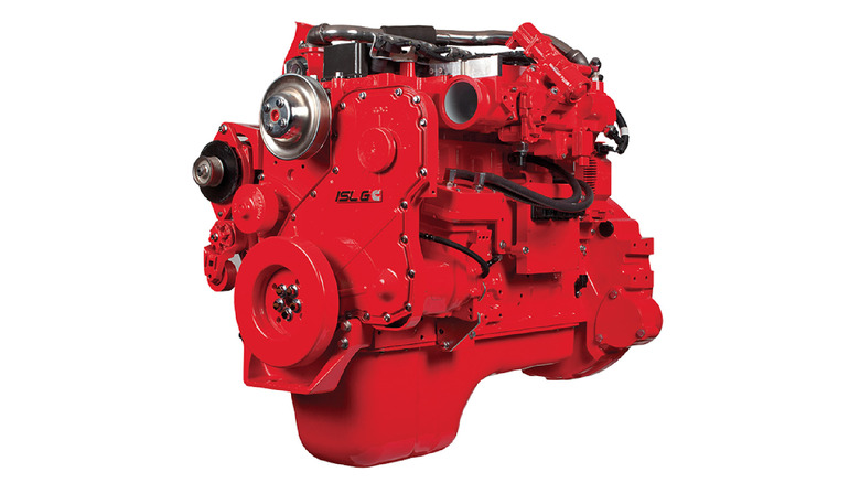 Cummins ISL G Near Zero engine—ultra-low emissions natural gas powerplant for clean urban transport.