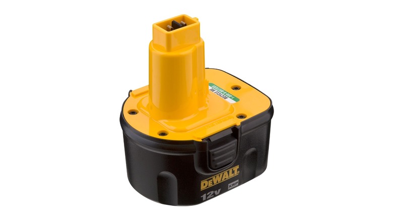 DeWalt 12V XRP Battery on white background