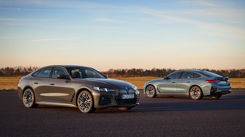 BMW i4 front and rear view