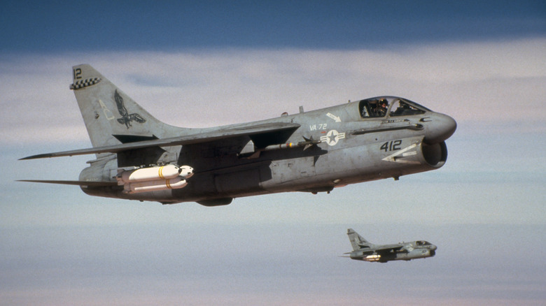 Two A-7 Corsair II jets