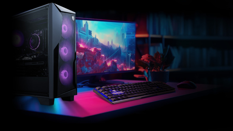 MSI gaming computer setup