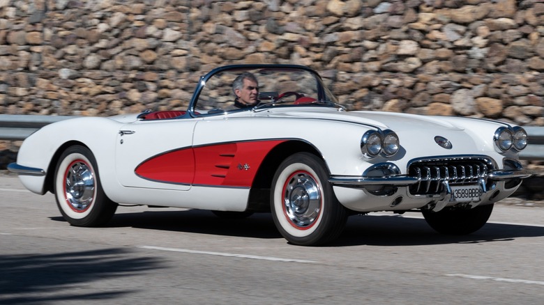 Red and White C1 Corvette